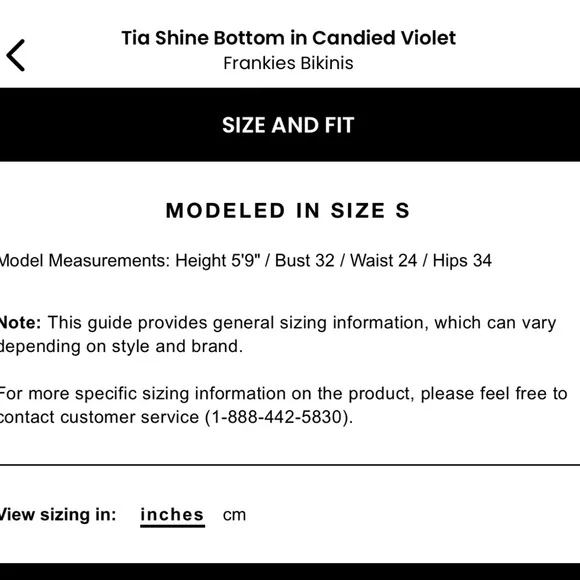 FRANKIES BIKINIS ❤️‍🔥 TIA SHINE BOTTOM NWT SIZE MEDIUM